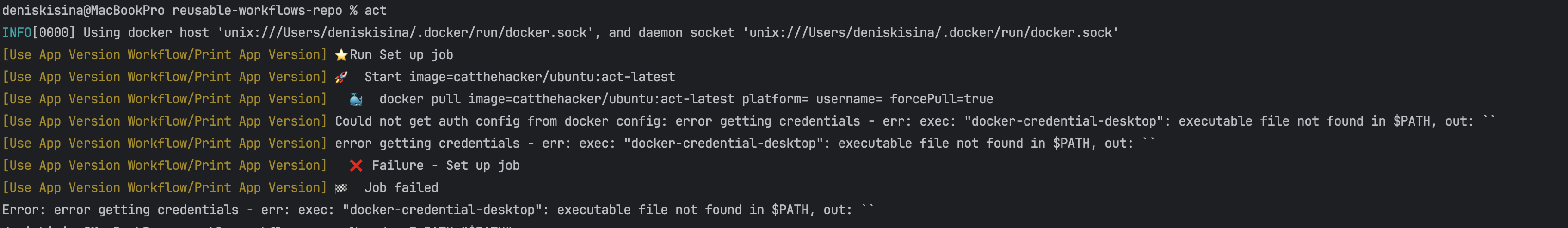 executable file not found in $PATH